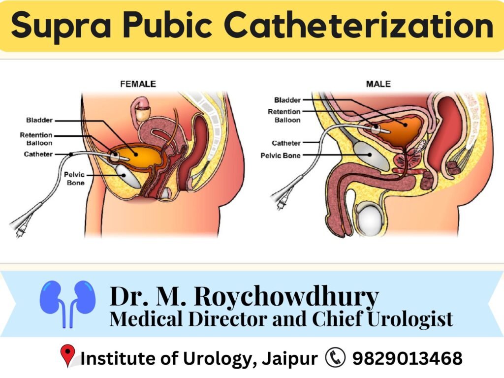 What is Supra Pubic Catheterization? How is it performed? What are the Indications?