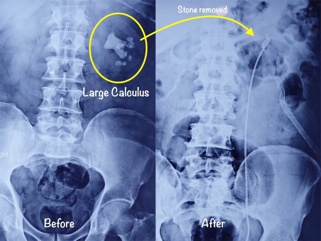 Successful PCNL for Large Left Renal Calculus in a Middle-Aged Male from Sikar, Rajasthan Dr M Roychowdhury Dr Rajan Bansal