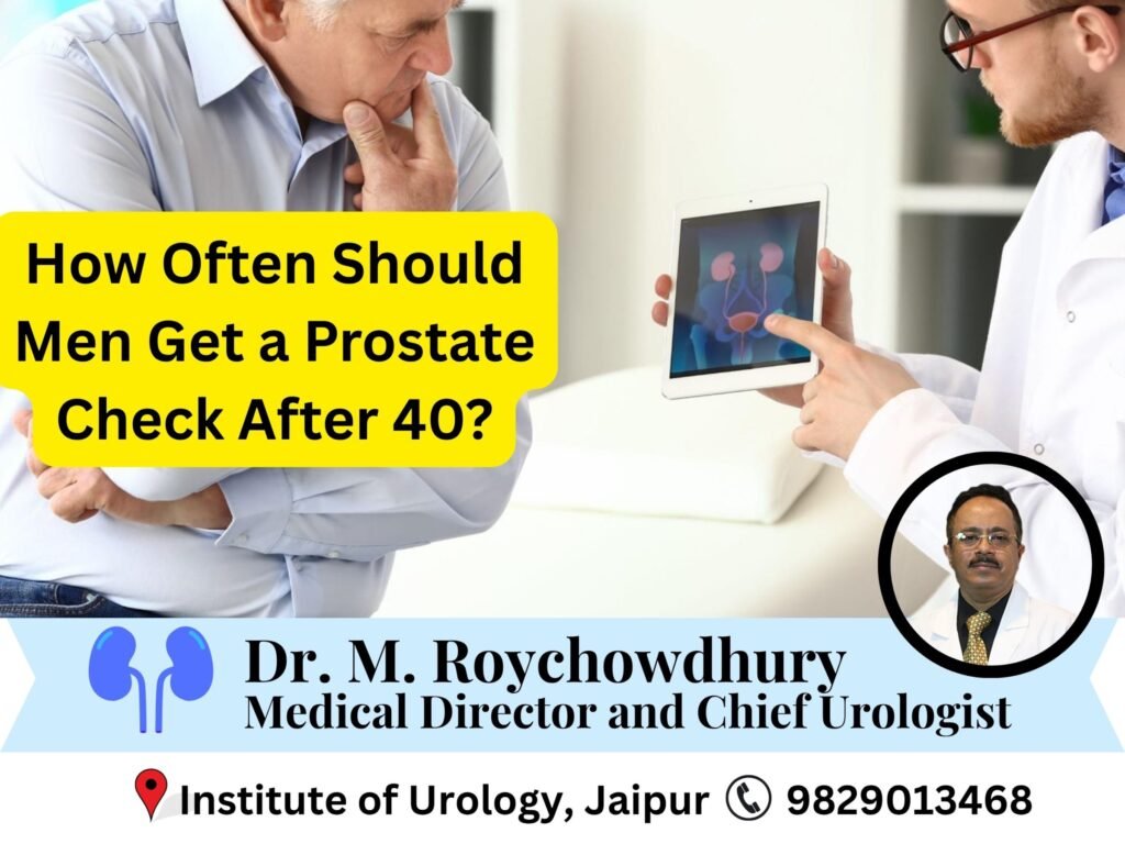 How Often Should Men Get a Prostate Check After 40? Dr. M Roychowdhury Dr. Rajan Bansal Jaipur Best Urologists
