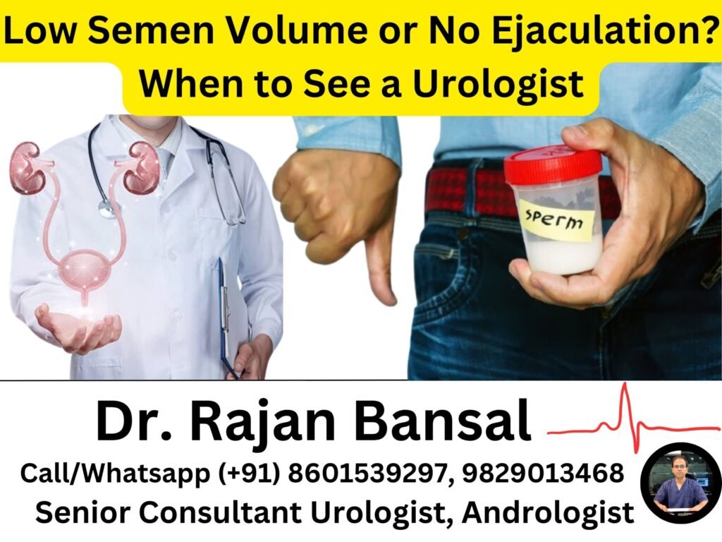 Low Semen Volume or No Ejaculation? When to See a Urologist Dr M roychowdhury dr rajan bansal